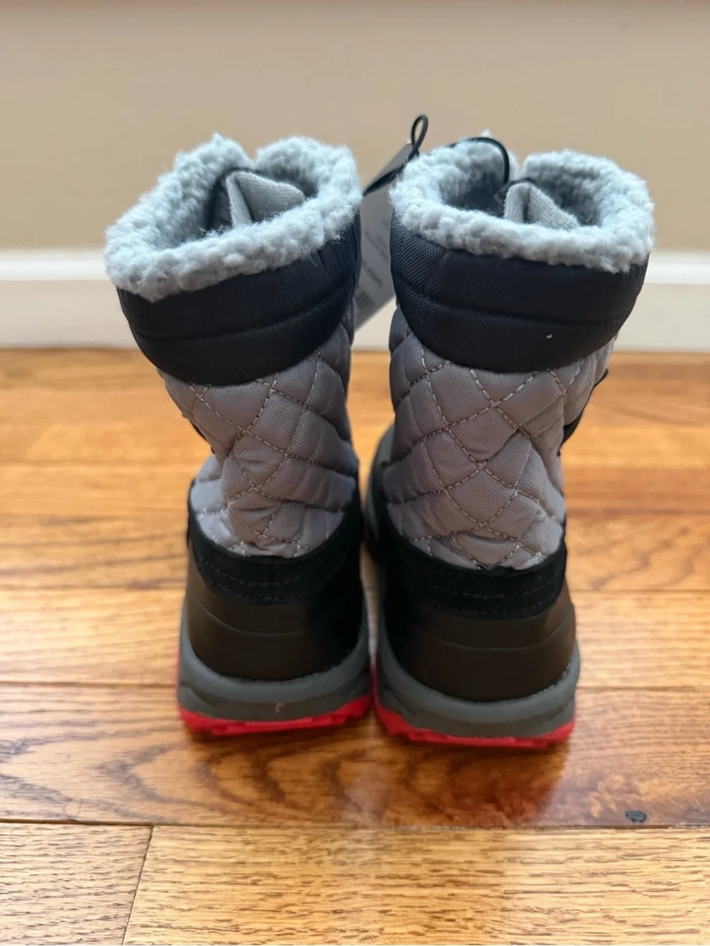 Carters Kids Gray and Black Winter Snow Boots
